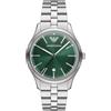 Emporio Armani Orologio per uomo, Movimento al quarzo con data a tre lancette e cassa da 41 mm con cinturino in acciaio o pelle