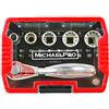 Michaelpro MP012006RD - Mini chiave a cricchetto 1/4, mini cacciavite a coppia elevata, 17 in 1 con trimestre corto con punte, scanalature e adattatori
