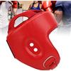 KIMISS Casco da boxe in PU, protezione per la testa Sanda Kickboxing regolabile Allenamento DefenseBlack Large Size (Rosso)