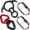 Ysislybin Swing Swivel, 25kN Swivel Girevole in Alluminio Discensore a 8 Descender per Calata Anelli di Sicurezza Attrezzi di per Altalena Amaca