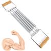 HERCHR Estensore Pettorali, Muscolare Espansore con Manico in Legno Espansore Toracico Pettorali Multifunzione Regolabile a Molla Elastici per Body Building, Yoga, Esercizio e Fitness