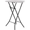 Lifetime - Tavolo da bistrot Rotondo, Pieghevole, 84 cm, Colore: Bianco
