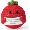 Aolso Mini Bambola Lavorata a Maglia, Bambola Lavorata a Maglia con Pomodoro, Pomodori Intrecciati, Ufficio Decorazione, Peluche Bambola per Regali di Compleanno