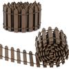 Aolso 2 Pezzi Recinzioni in Legno,Recinzione da Giardino per Casa Delle Bambole,Accessori Casa delle Bambole in Miniatura,Recinzione Decorativa a Micro Paesaggio,Regalo Giocattolo per Bambini-Caffè