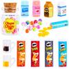 Aolso 30 Pezzi Cibo e Bevande in Miniatura per la Casa delle Bambole, Accessori Casa delle Bambole per Bambini, Mini Latti, Lecca-Lecca, Barattolo, Birre, Patatine