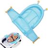 Aolso Cuscino Bagnetto Neonato, Galleggiante Tappetino da Bagno Per Bambini, Riduttore Vaschetta Bagnetto Confortevole, Supporto Pieghevole Per Vasca da Bagno (Blu)