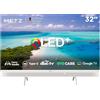 Metz 32 Pollici Smart TV, 32MQE7100Z Televisione Portatile, QLED, Power-C (Compatibile con Power Bank), HDR10, dbx-TV, Dolby Audio, Chromecast, Controllo Vocale,Tuner DVB-T/T2/C/S/S2/Analogico