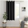 MIULEE Tende Oscuranti per Interni 1 Pezzi 140x175 CM, Tenda Nero Coprente Termiche Isolanti per Interno con Anelli, Tenda Oscurante Finestra Camera da Letto Salotto