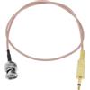 EMSea Adattatore audio da BNC maschio a maschio da 3,5 mm, cavo di prolunga lungo 0,5 m, spina stereo per adattatore/CCTV/fotocamera/antenna monitor, 0,5 m