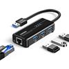 UGREEN Hub USB 3.0 3 Porte 5Gbps e Adattatore Ethernet 1000 Mbps Gigabit a RJ45 Supporta Mac OS X Windows 10 / 8.1 / 8/7 / XP / Vista Linux ecc.
