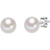 Valero Pearls Orechinni a lobo da Donna in Argento Sterling 925 con rodio con Perle coltivate d'acqua dolce bianco 00178810