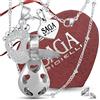 SAGA GIOIELLI - Collana Chiama Angeli Gravidanza Lunga con Ciondolo Richiamo Degli Angeli Gravidanza, Idee Regali per Donne Incinte come Porta Fortuna, Regalo per Futura Mamma (PIEDINO CRISTALLI)
