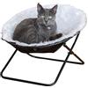 Kerbl Pet Sedia gatti Sharon, cuccia per gatti, sdraio per gatti, bianco, 40cm, Ø50cm, poliestere, robusta struttura in metallo, pieghevole
