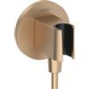 Hansgrohe 26888140 Fixfit S Uscita a Muro con Set Porter, Bronzo Spazzolato