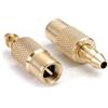 SagaSave 2 connettori per valvola di gonfiaggio pneumatici, mandrino di ricambio per pompa dell'aria da 6,5 mm, strumenti di riparazione in ottone per auto, moto, bicicletta