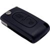 Giano il dio delle chiavi Giano Tech - Guscio Chiave Telecomando - Scocca Cover Ricambi auto Citroen C3 -C4 - C5 - C2 Picasso Peugeo t 107 - 206 - 207 - 307 - 308 - 406 - 407 (2 Bottoni, Lama VA2 - CE0536)