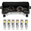Nslumo LED Cruscotto Strumenti Indicatore Luce per Jeep Cherokee XJ Wrangler TJ 6pcs Bianco Tachimetro Cluster Auto Lampadine