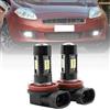 NSLUMO COPPIA LAMPADE FENDINEBBIA H8 LED CANBUS per Fiat Bravo 198 2007-2016 NO ERROR 2x Xenon Bianco H8 H11 LED Lampadina Fendinebbia Luce di guida