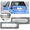NSLUMO 2X Luci targa LED Lampade targa compatibili con Mercedes Smart Fortwo 451 2007-2014 Smart Fortwo 450 1998-2007 Luci targa smart 451 450 luce a LED Lampada parcheggio