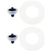 AS Axis Spindleon 2 set di guarnizioni per valvole di scarico e guarnizioni per valvole di ingresso, 63 x 33 x 3 mm, compatibili con Geberit
