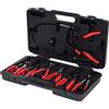 KS Tools 115.1055 Serie di Pinze per Fascette Stringitubi Autovetture, 7 Pezzi, in Valigetta di Plastica