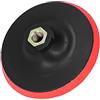 Walfront Platorello di Supporto in Gomma per Smerigliatrice ABS Piastra di Supporto con Gancio e Anello per Levigatrice Rossa e Nera 125 Mm