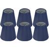 FOLOSAFENAR Paralumi Cilindrici per Lampade da Tavolo 6 Pezzi, Paralumi a Campana in Lino Premium e Paralumi in Tela, Paralumi di Ricambio Multiuso, Paralumi a Tamburo per Lampadina E14(A3 02 Blu scuro)