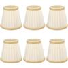 Marhynchus 6pcs Piccolo Paralume Moderno Clip su Paralume di Ricambio per Lampadine a Candela Lampadario paralumi per lampade paralume lampada