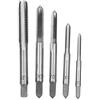 FTVOGUE (5 pezzi) Set maschiatore per filettatura manuale Set di maschiatori in acciaio ad alta velocità (M3 M4 M5 M6 M8) per maschiare su macchine utensili(Argento)