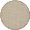 Carpetsale24 Tappeto Interno Esterno Terrazza Balcone Cucina Look Sisal Tessitura Piatta Impermeabile Tinta Unita, Dimensioni: 160 cm rotondo