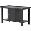 SOGI Banco da lavoro SOGI X3N_103A - 1.5 m - piano in acciaio - armadio con anta e cassetto - grigio antracite