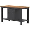 SOGI Banco da lavoro SOGI X3N_103L- 1.5 m - piano in legno - armadio con anta e cassetto - grigio antracite