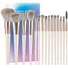 XMOSNZ Pennelli Make Up 15pcs Premium Sintetico Fondazione Pennello Trucco Set Di Pennelli Trucco Vostri Vari Make Up Set Pennelli Ombretto Con Confezione Regalo