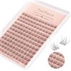 yooNoya Ciglia singole, 144 pezzi, 10 - 12 mm, C Curl Wispy Lashes Cluster Ciglia Extension fai da te personalizzate per ciglia a casa (QF - 10-12 mm)