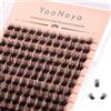 YOONOYA Ciglia Finte Ciuffetti 144 Pcs 8-16mm Mix D Curl Mixed Ciuffetti Extension Ciglia Fai Da Te Ciglia Finte Naturali per Uso Personale a Casa (QD-8-16mm-Mix)