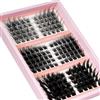 YOONOYA Extension Ciglia Ciuffetti Fox Eye Ciglia fai da te 15 paia DIY Individuali Estensioni 3 stili fai da C Curl Ciglia a occhio di gatto Ciglia finte naturali (WY-02)