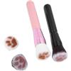 Agatige 2 Pezzi Pennello Contorno, Pennelli Trucco per Capelli Morbidi Pennello Blush Pennelli Trucco Con Motivo Artiglio Di Gatto per Rimozione Polvere per Trucco Quotidiano