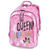 Tinta Unita Zaino Scuola DREAM CROSS Rosa Queen Zoo 2025/2026 28L - Poliestere 600D con PU Backing - Cross System