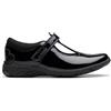 Clarks Relda Gem K. Childrens Black Pat, 9.5