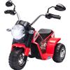 HOMCOM Moto per Bambini 6V Velocità 2 km/h con 3 Ruote Luci e Suoni Giallo
