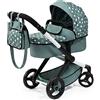 Bayer Design 17058AA Passeggino per bambole Xeo, carrozzina, manubrio regolabile in altezza e girevole, convertibile, borsa
