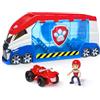 Paw Patrol, PAW Patroller trasformabile con lanciatore per veicoli, luci e suoni, personaggio di Ryder e quad giocattolo, Giocattoli per bambini e bambine da 3 anni in su