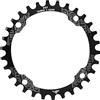 RiToEasysports Anello della Catena della Bici, 30T 104mm BCD Lega di Alluminio Single Speed Corona Anello della Catena del Dente Positivo Negativo per Mountain Bike(Nero)