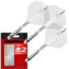 Target Darts K-Shift N. 2 Integrato Voli e Alberi | K Shift N. 2 Volo e Albero Sistema, Trasparente - K-Flex Medio Shift Girevole Base, Professionali Freccette Accessori