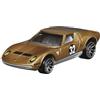 Hot Wheels Veicolo da collezione in pressofusione vintage Racing Club - Auto sportiva dorata - Ispirato alla Lamborghini Miura SV del 1971 - HRT81-4/6