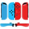 TNP Products TNP Coperture Grip Gel per Nintendo Switch Joy-Con Joy Con Copri Levette - Custodia Protettiva Controller Switch Anti-scivolo Design Leggero Ergonomico Confortevole Accessori Skin (Blu/Rosso)