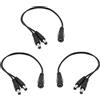 JZK 3 pezzi 30 cm 12 V CC 5,5 x 2,1 mm cavo splitter, 1 femmina a 2 maschi, corda adattatore di alimentazione CC a 2 vie, cavo splitter per telecamera CCTV, striscia luminosa a LED, router