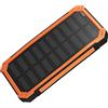 Cuifati Solar Charger Power Bank 20000Mah, Fornisce Doppie Porte e Torcia USB, Banco di Batterie Ricaricabili per Caricatore Wireless Portatile per, Fotocamera e Altri Prodotti Digitali (ORANGE)