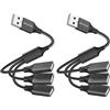 MOGOOD USB Splitter da 1 a 3 USB 2.2 Splitter Cavo di Ricarica Cavo di Alimentazione Adattatore Hub per MacBook/Laptop/LED Ecc