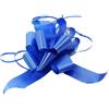 Beautzilla 30 COCCARDE AUTOMONTANTI AUTOTIRANTI 3,0 CM DIAMETRO 10 CM MATRIMONIO AUTO CASA NOZZE BATTESIMO FIOCCO (BLU)